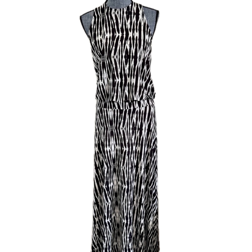 NWT Viereck Black and White Sleeveless Maxi Dress